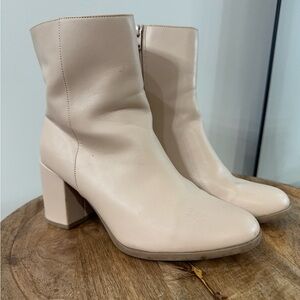Women's Cream Ankle Boots